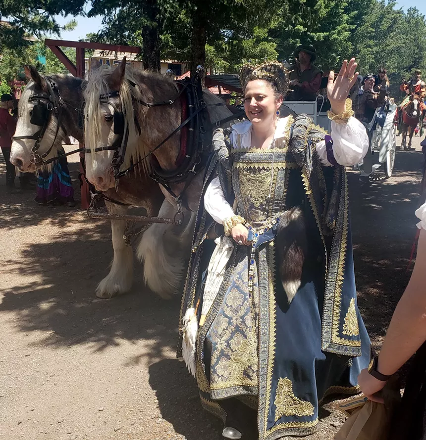 People in Renaissance Festival clothes.