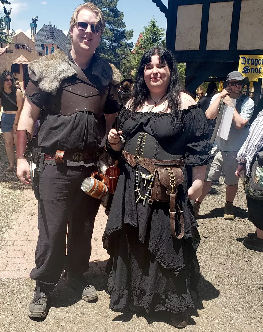 People in Renaissance Festival clothes.