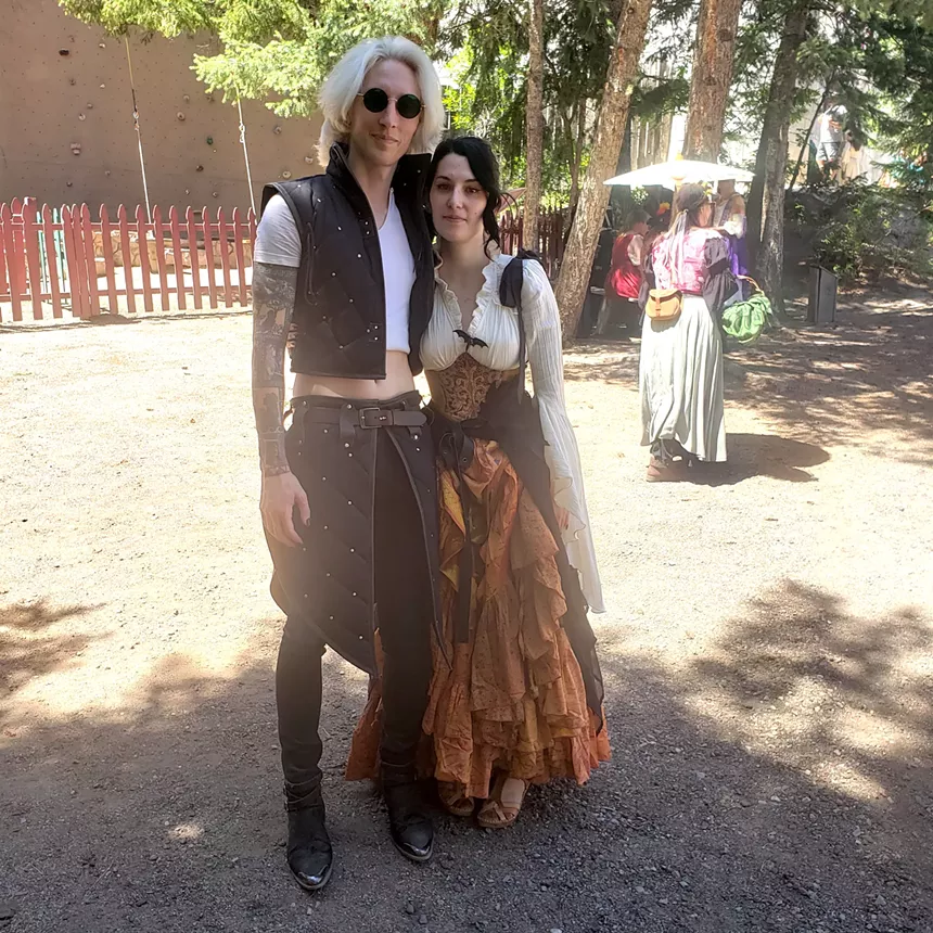 People in Renaissance Festival clothes.
