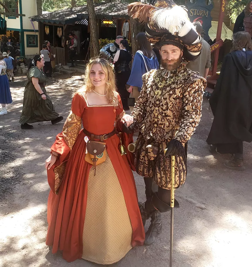 People in Renaissance Festival clothes.