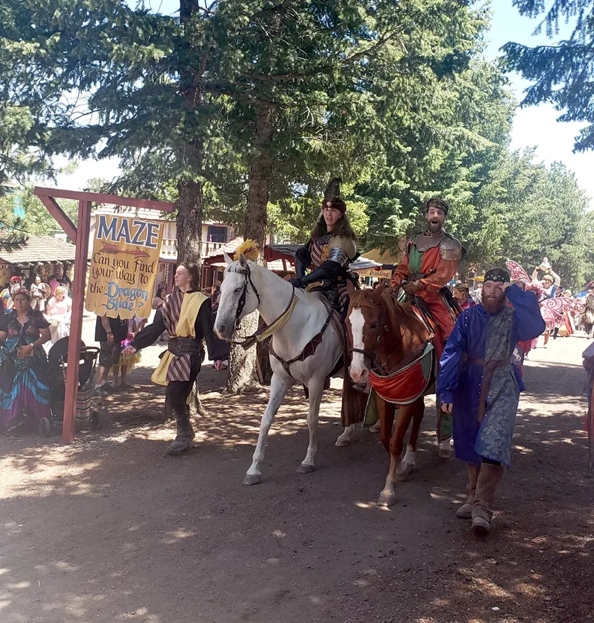 People in Renaissance Festival clothes.