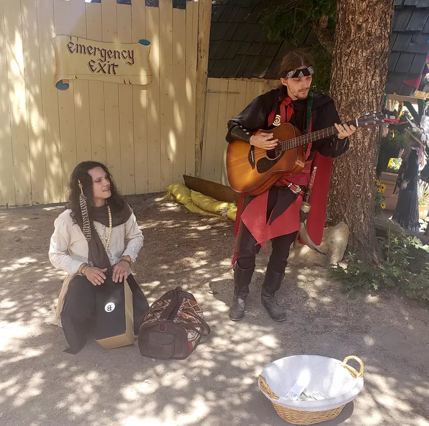 People perform at the Renaissance Festival.