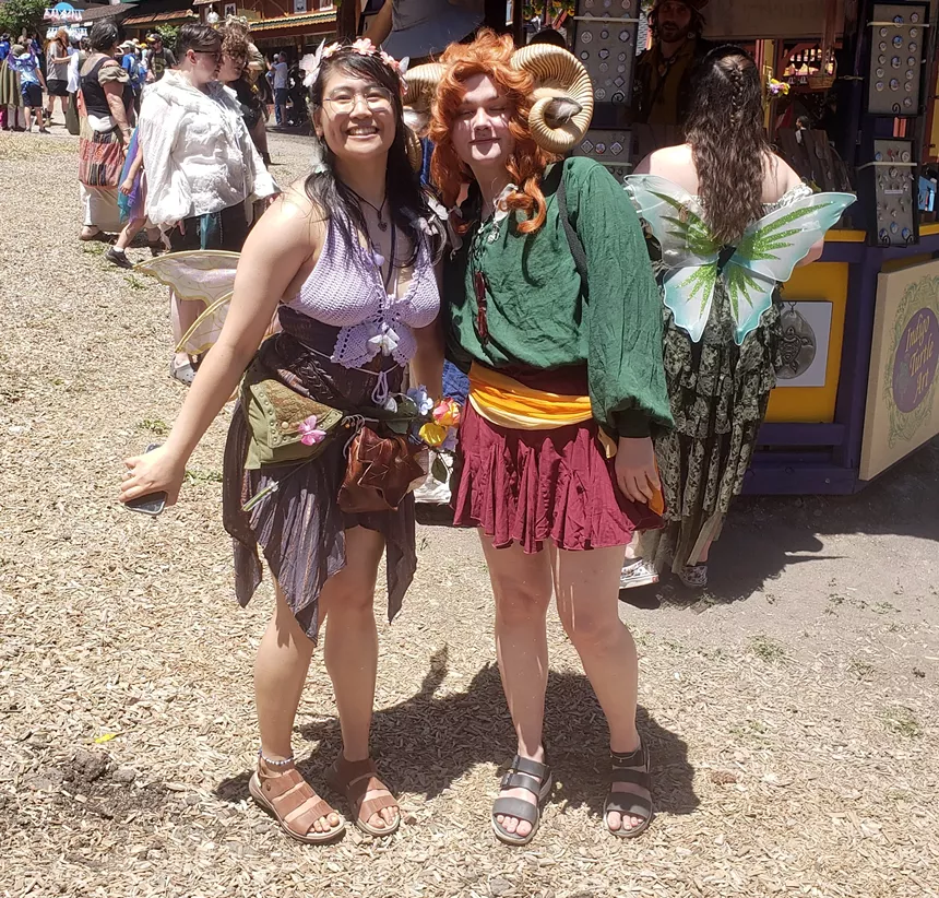 People in Renaissance Festival clothes.