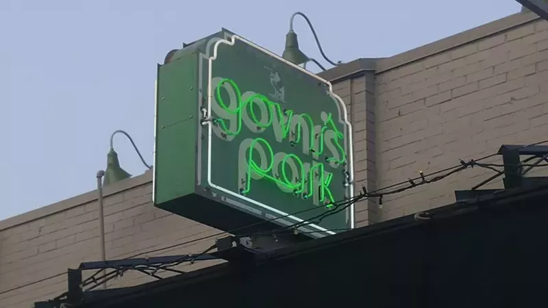 govnr's park bar sign.
