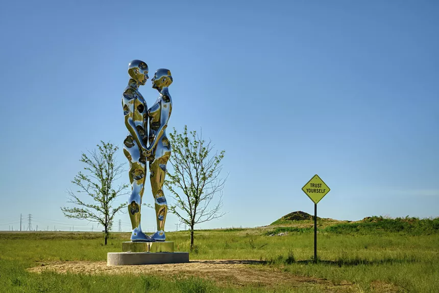 Statues in a park