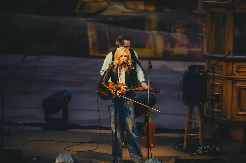 Alison Krauss on stage at Red Rocks.
