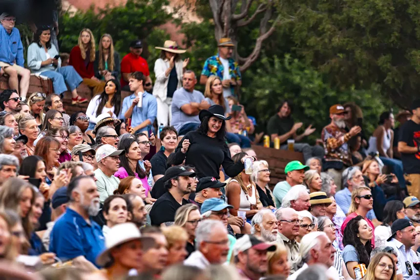 A view of the crowd at Red Rocks during Alison Krauss & Union Station.