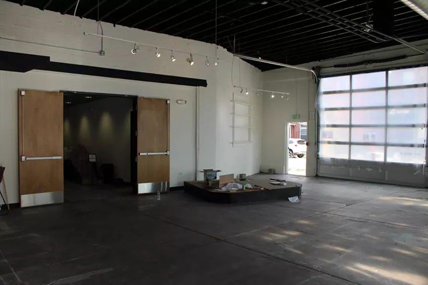 A building is currently being renovated.