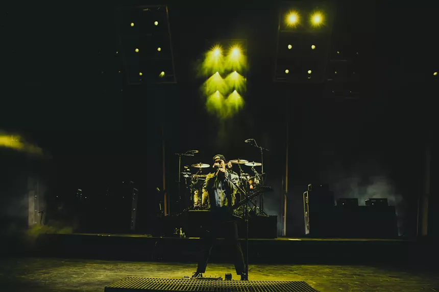 Pierce The Veil on stage at Red Rocks for their I Can't Hear You World Tour.
