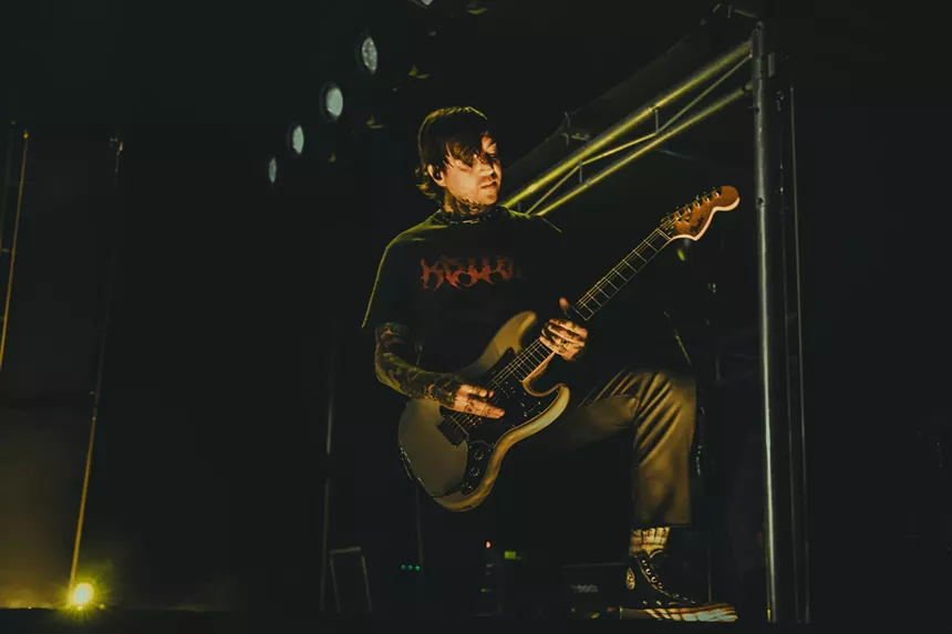 Pierce The Veil on stage at Red Rocks for their I Can't Hear You World Tour.