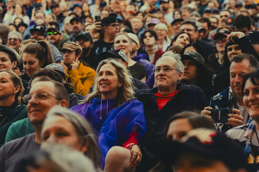 A photo showing the Red Rocks crowd.