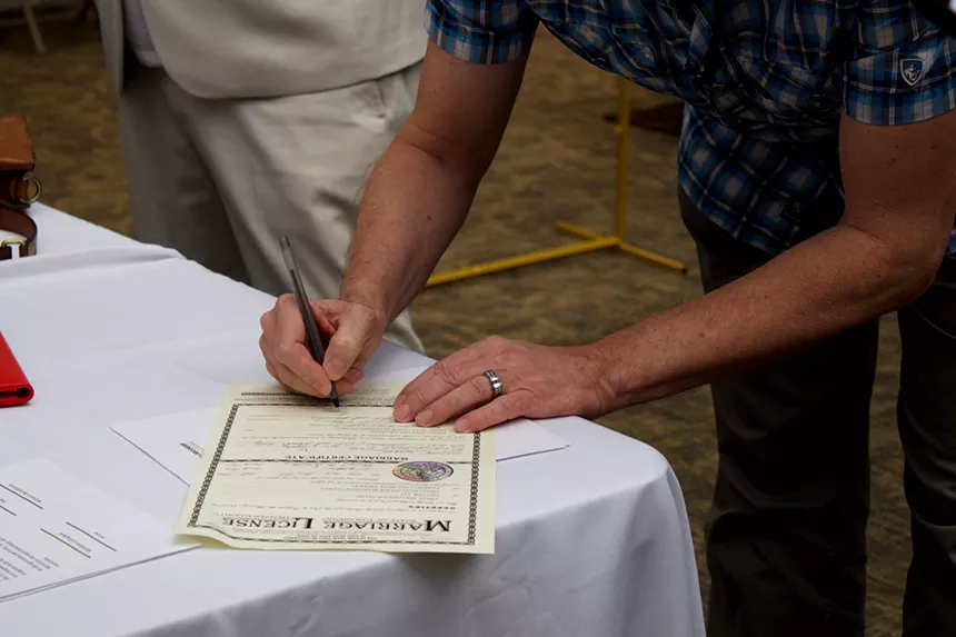 Denver's first Pride Marriage Marathon event on Friday, June 27, 2025.