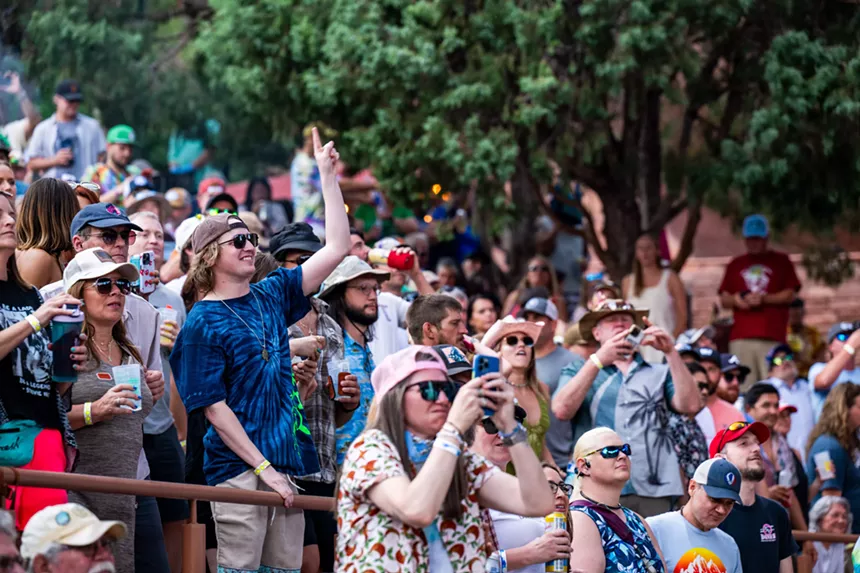 Widespread Panic fans dancing at Red Rocks