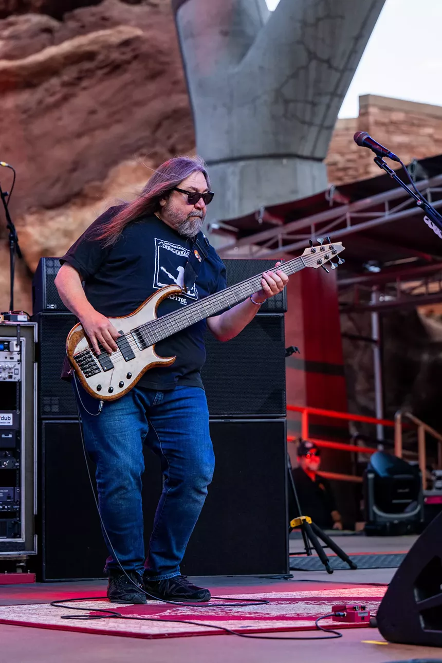 Dave Schools playing bass