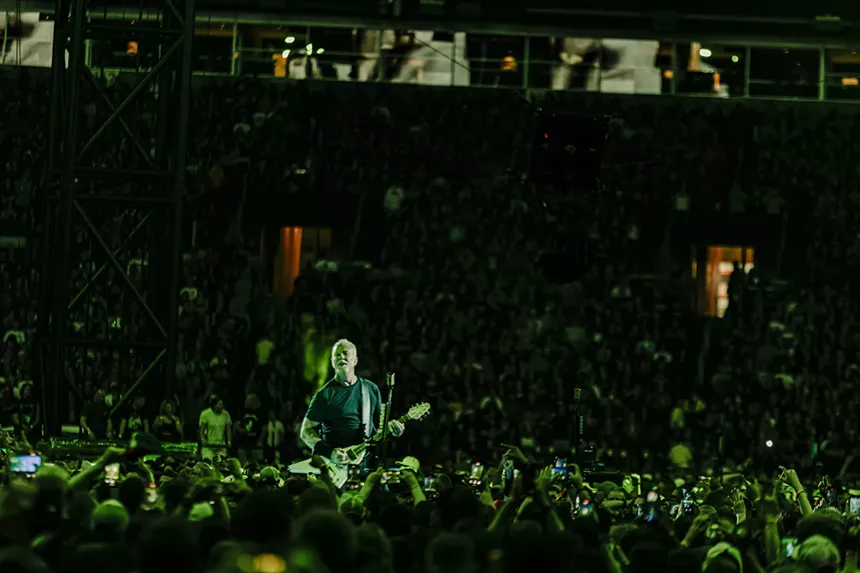 Metallica on stage at Empower Field at Mile High for night one of their two-night stint.