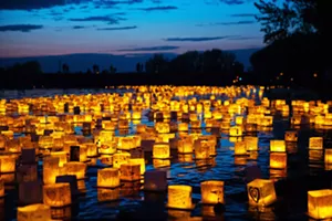 Lanterns on the water
