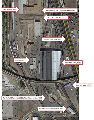 map of historic structures