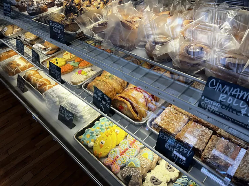 A case of pastries