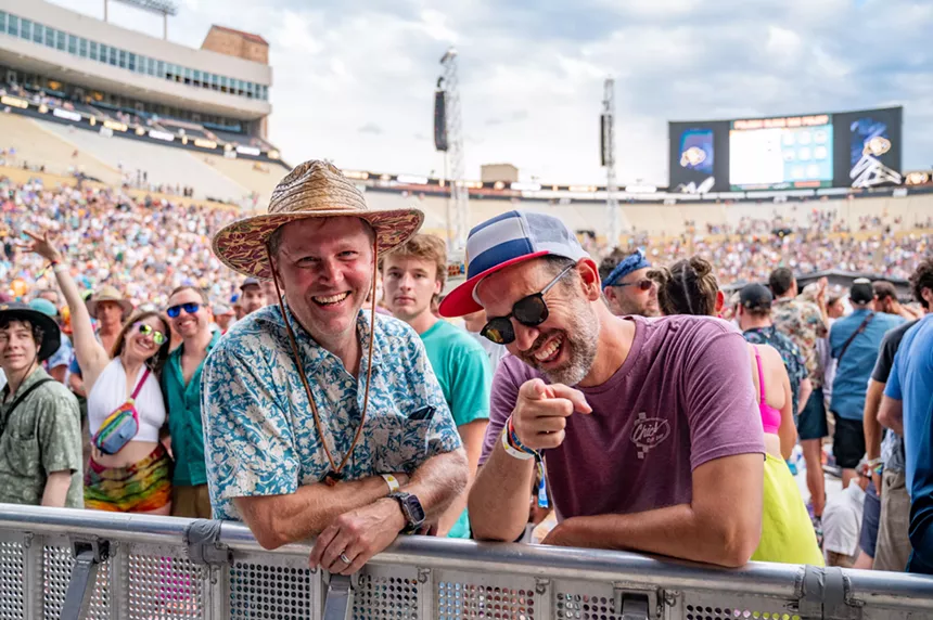 Phish fans on the rail