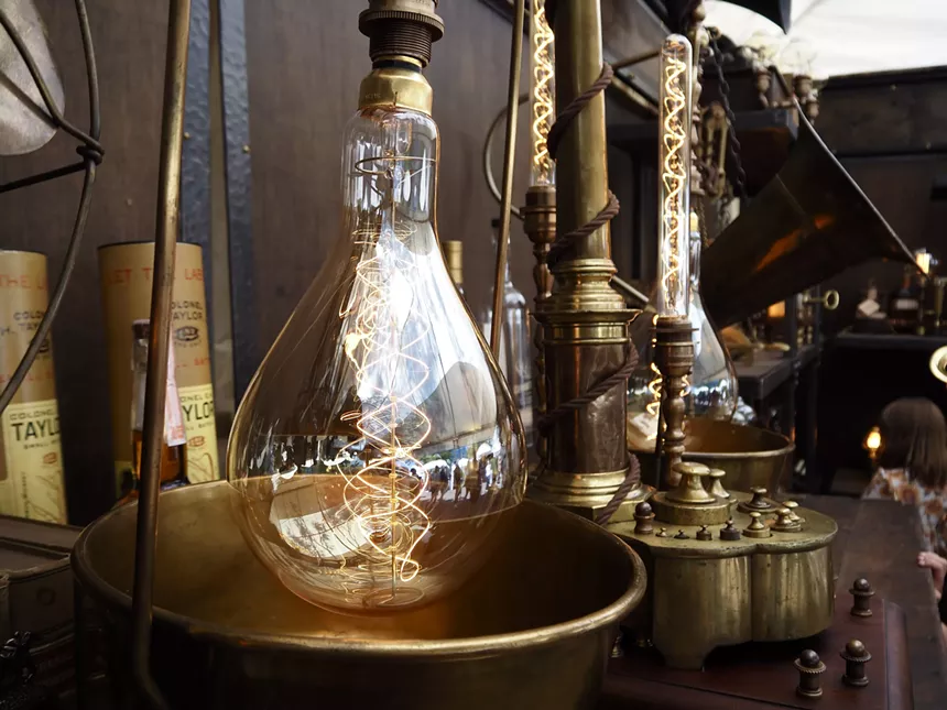an antique lightbulb