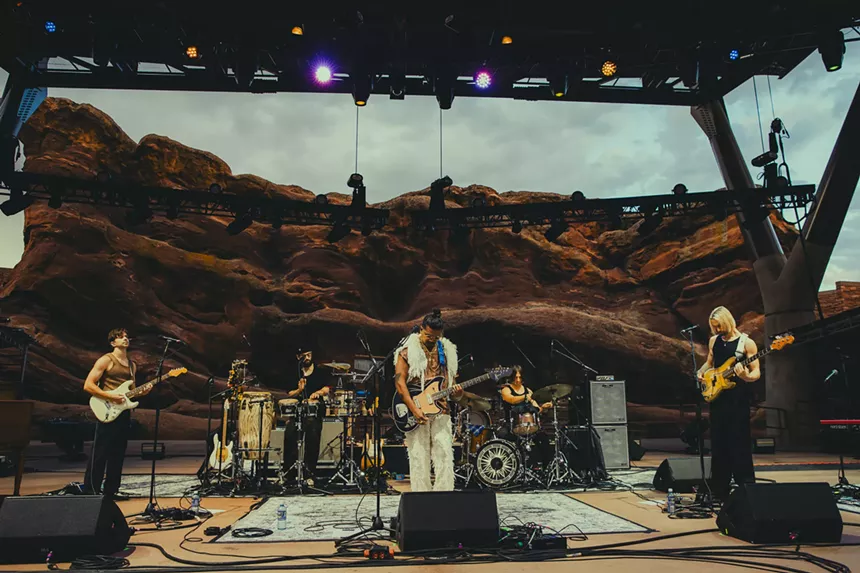 Arc De Soleil on stage at Red Rocks opening for Vulpeck on Saturday, July 5, 2025.
