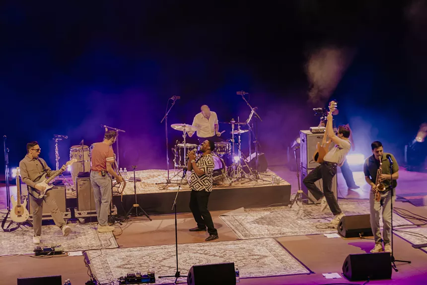 Vulfpeck on stage at Red Rocks on Saturday, July 5, 2025.