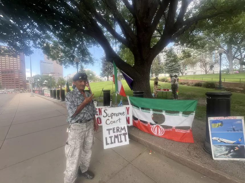 Man protests supreme court limits