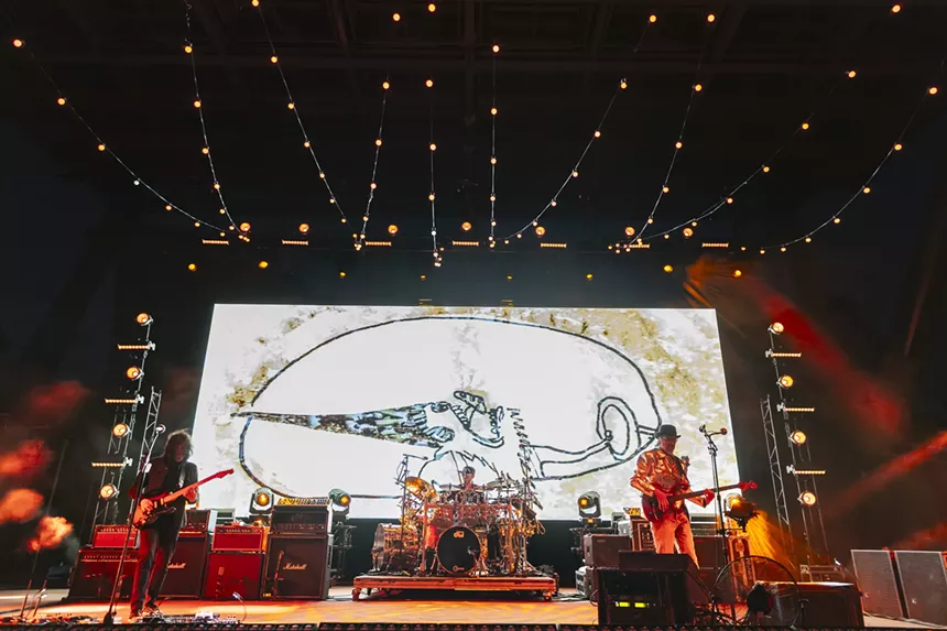 Primus on stage at Red Rocks.
