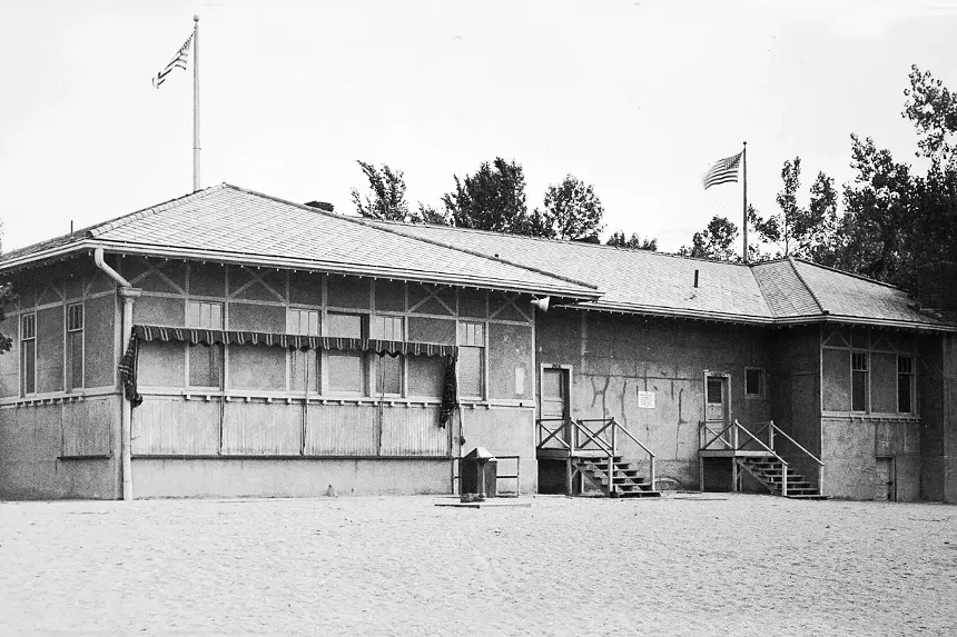 The old Smith Lake bathhouse.