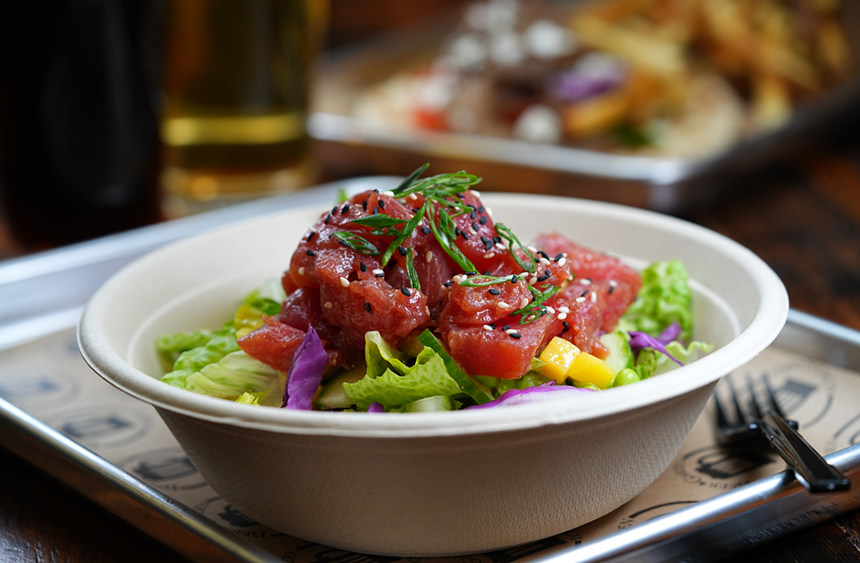 Photo of a well-dressed salad.