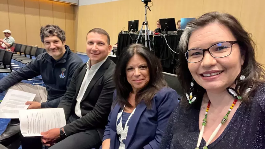 Lorey Bratten, Dr. Santiago Guerra, David Nassim and Dr. Christine Diindiisi McCleave at the MAPS Psychedelic Science 2025 conference