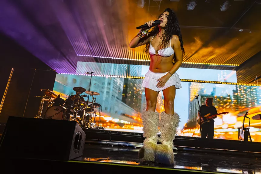 Jessie Reyez on stage at the Fillmore Auditorium in Denver, Colorado, for her Paid In Memories Tour.