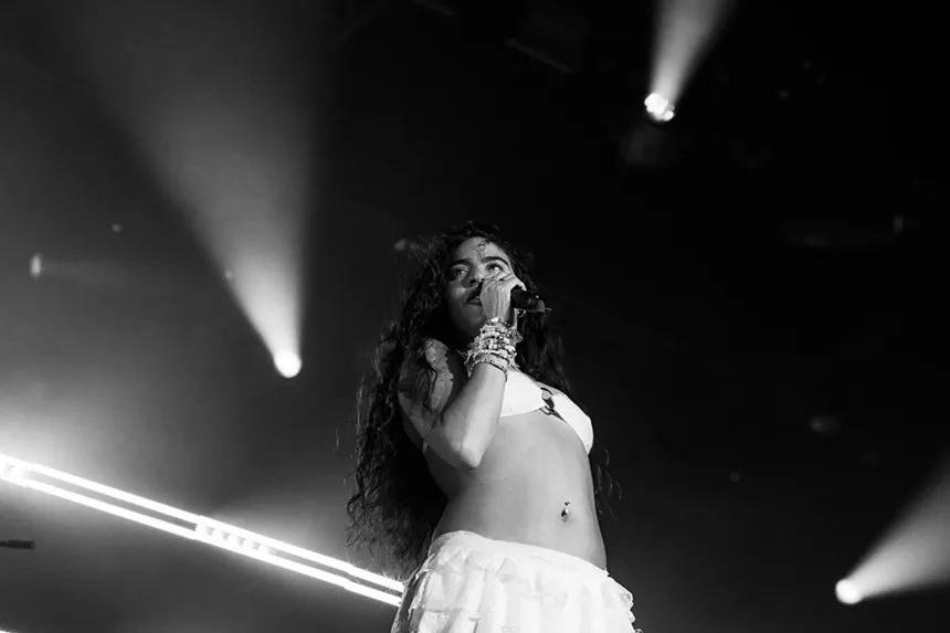 Jessie Reyez on stage at the Fillmore Auditorium in Denver, Colorado, for her Paid In Memories Tour.