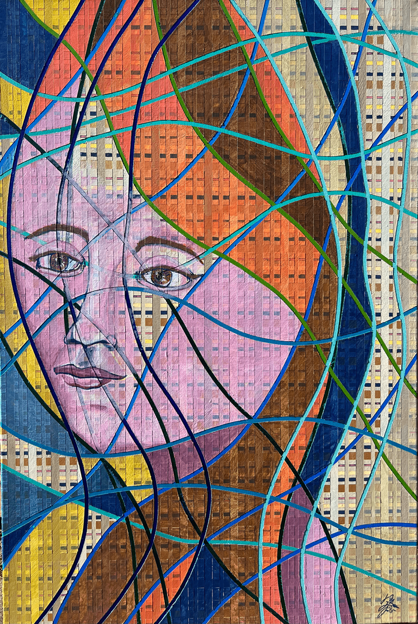 A colorful painting.