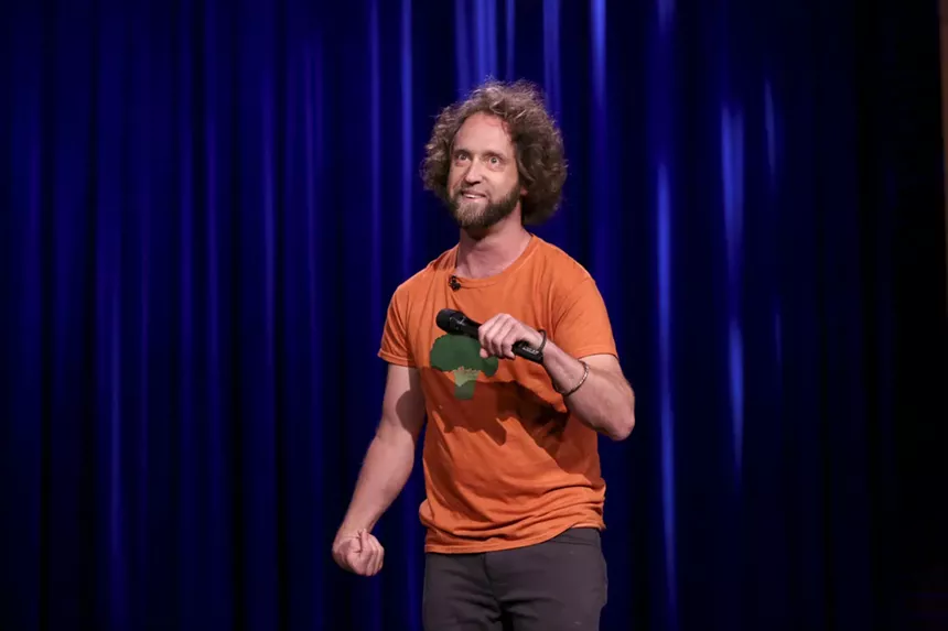 A comedian onstage.