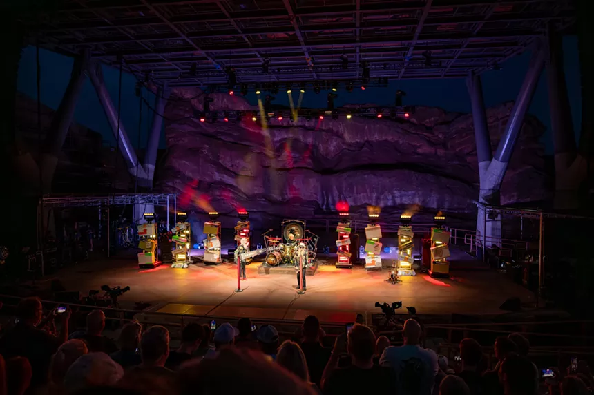 ZZ Top on stage at Red Rocks