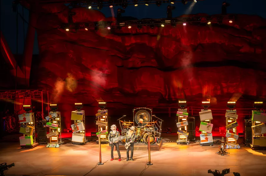 ZZ Top on stage at Red Rocks