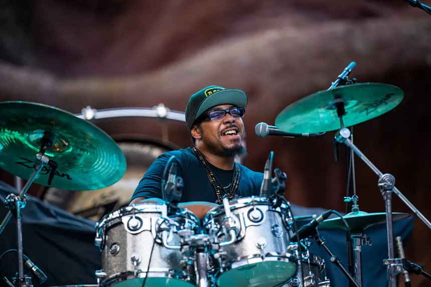 Eddie 9V on stage at Red Rocks