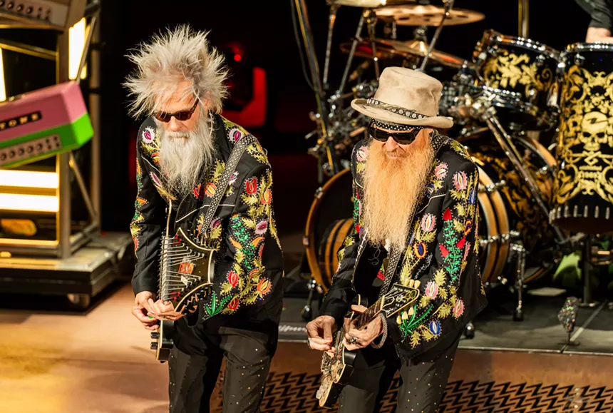 ZZ Top on stage at Red Rocks