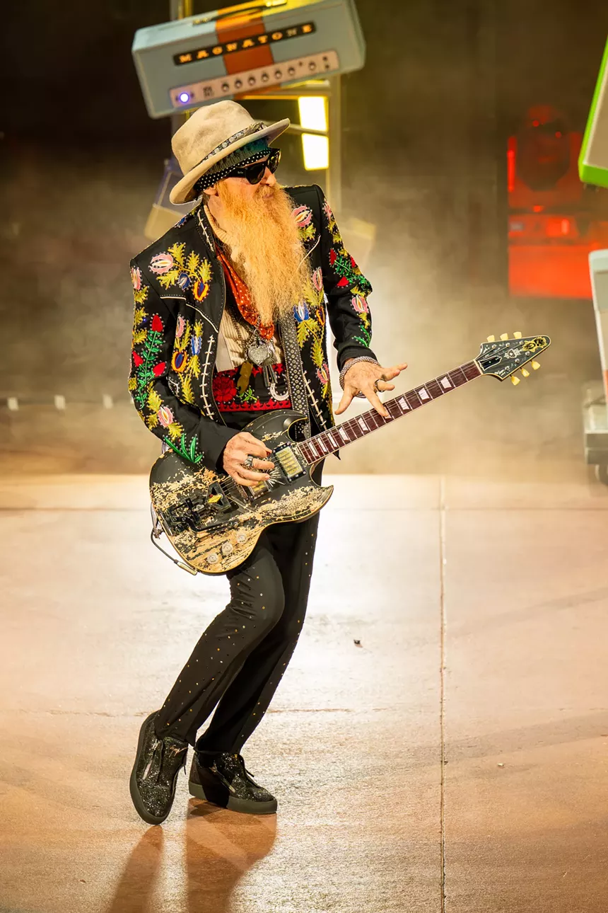 ZZ Top on stage at Red Rocks
