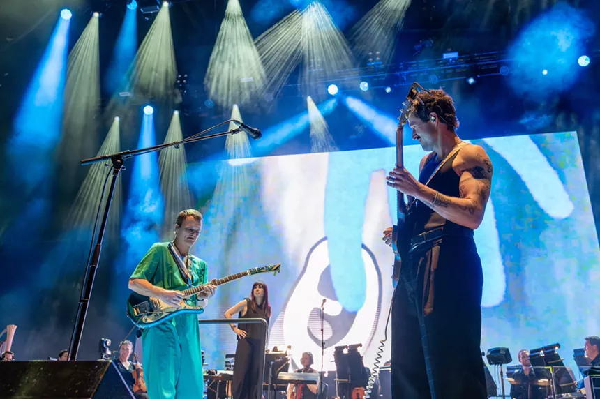 King Gizzard & the Lizard Wizard on stage at Ford Amphitheater.