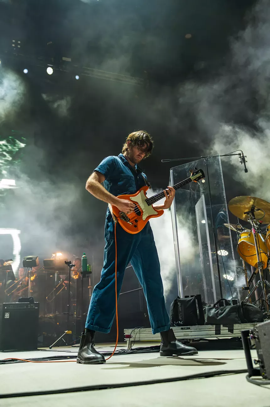 King Gizzard & the Lizard Wizard on stage at Ford Amphitheater.