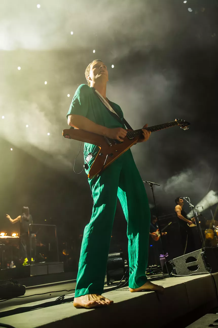 King Gizzard & the Lizard Wizard on stage at Ford Amphitheater.