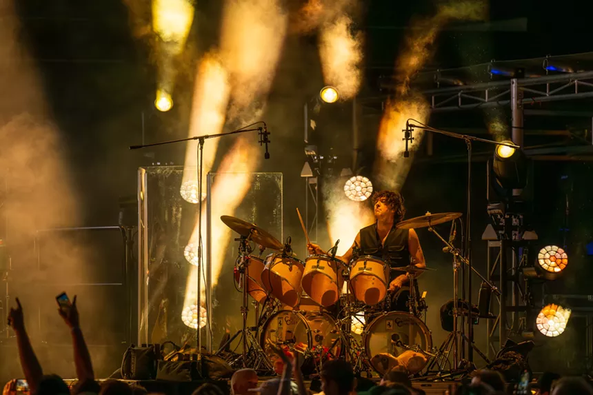 King Gizzard & the Lizard Wizard on stage at Ford Amphitheater.