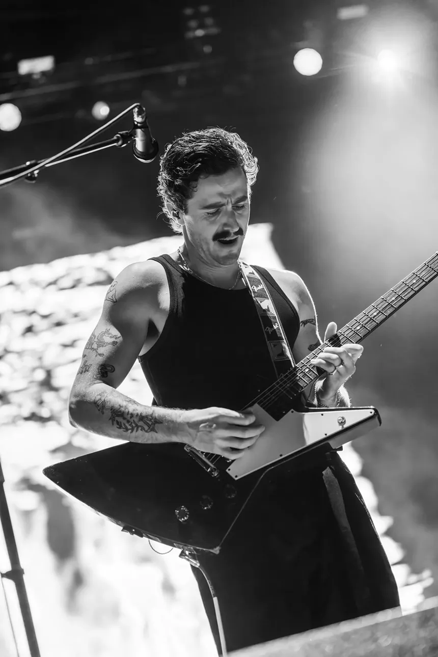 King Gizzard & the Lizard Wizard on stage at Ford Amphitheater.