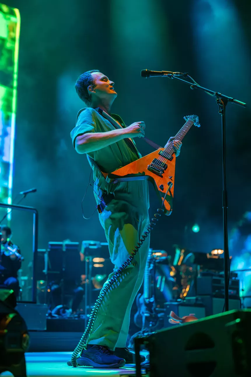 King Gizzard & the Lizard Wizard on stage at Ford Amphitheater.