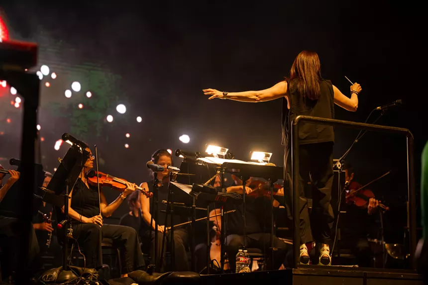 King Gizzard & the Lizard Wizard on stage at Ford Amphitheater.