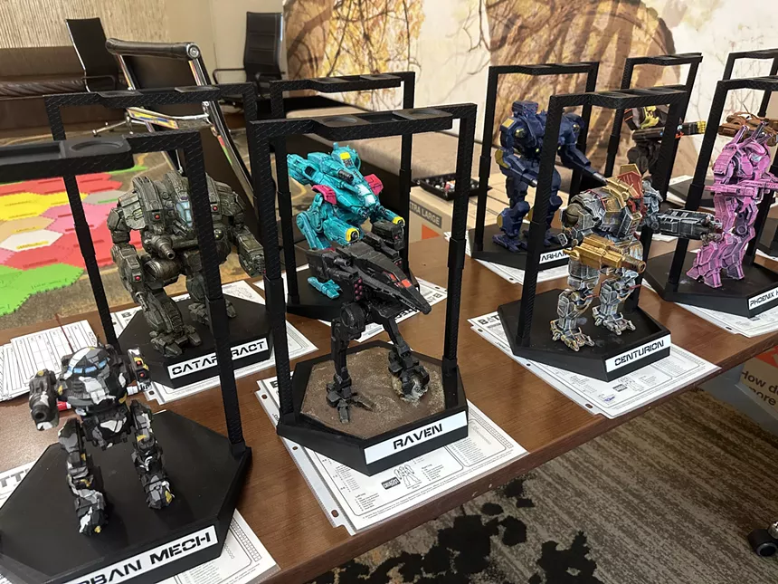 models of robots and monsters