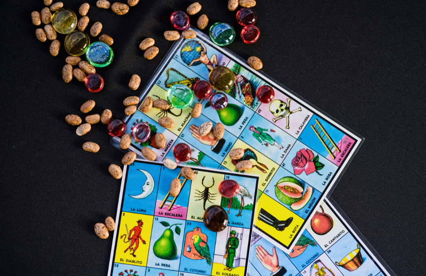 A colorful Lotería  game