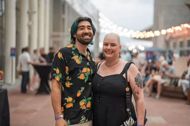 two people posing